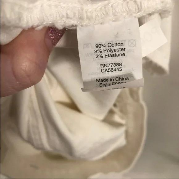 Madewell White High-Waisted Women’s Denim Shorts in Tile White Size 28 - Picture 7 of 7